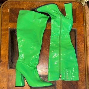 Green Knee-High Women's GoGo Boots